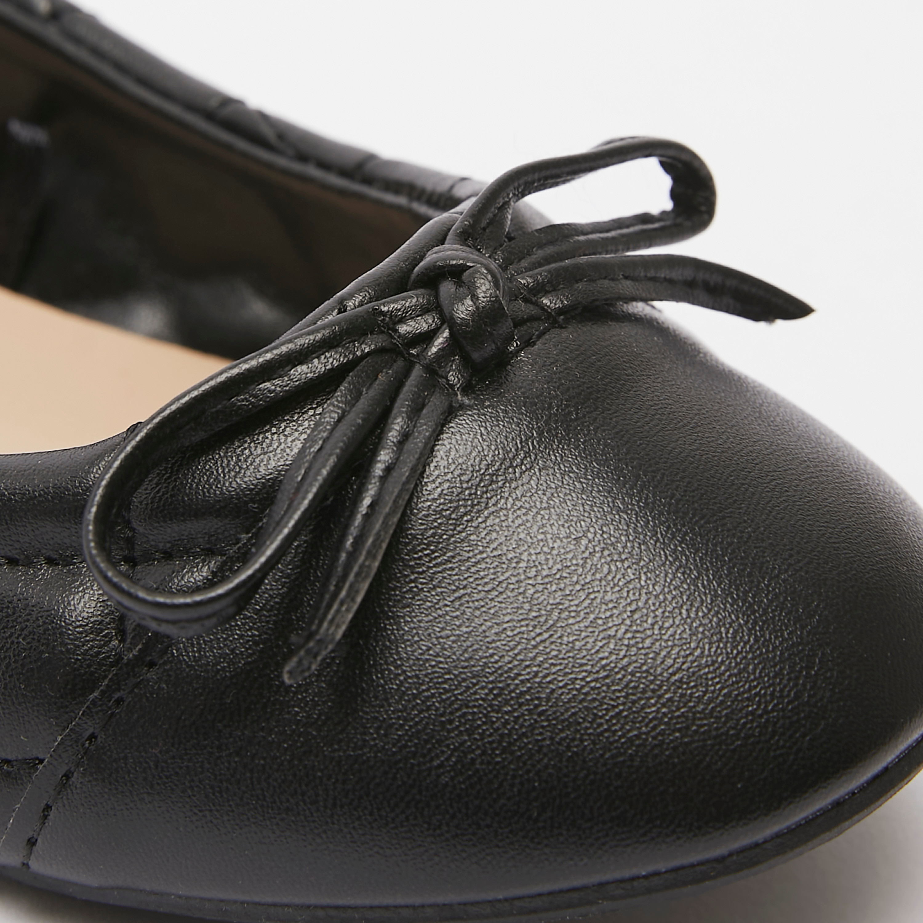 حذاء باليرينا مبطن بمقدمة مستديرة وزينة فيونكة-girls-shoes-ballerinas-image-10