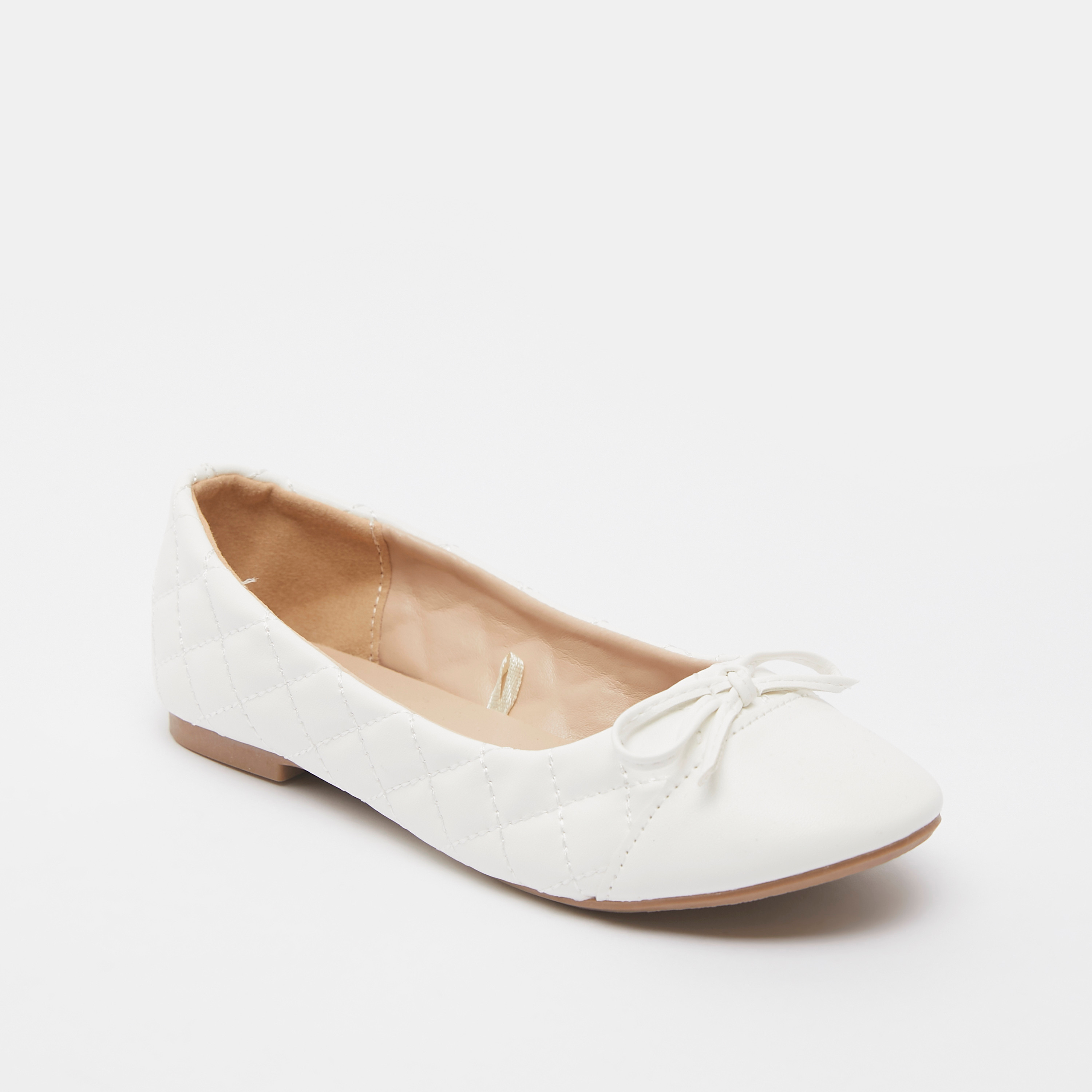 حذاء باليرينا مبطن بمقدمة مستديرة وزينة فيونكة-girls-shoes-ballerinas-image-13
