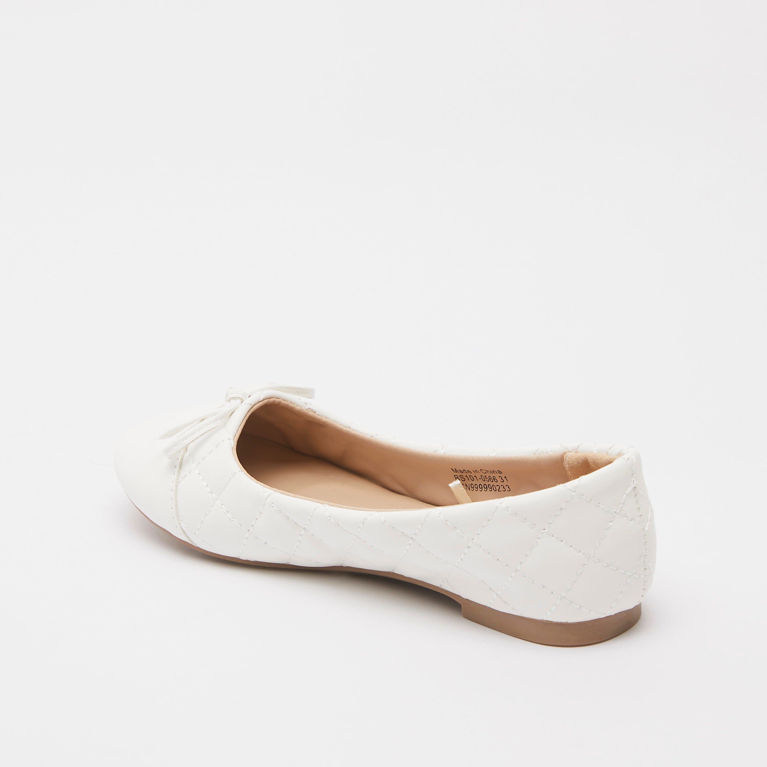 حذاء باليرينا مبطن بمقدمة مستديرة وزينة فيونكة-girls-shoes-ballerinas-image-14