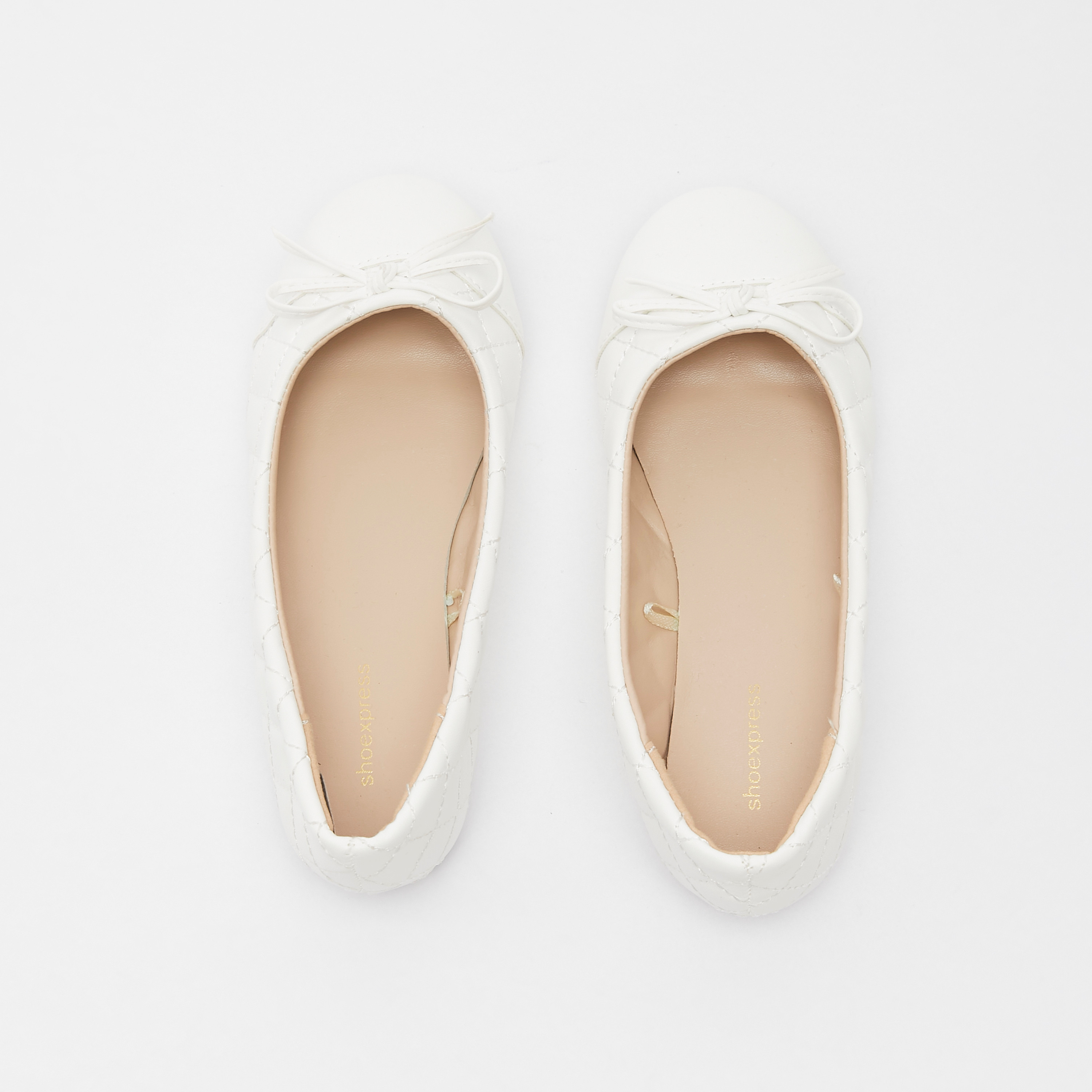 حذاء باليرينا مبطن بمقدمة مستديرة وزينة فيونكة-girls-shoes-ballerinas-image-17