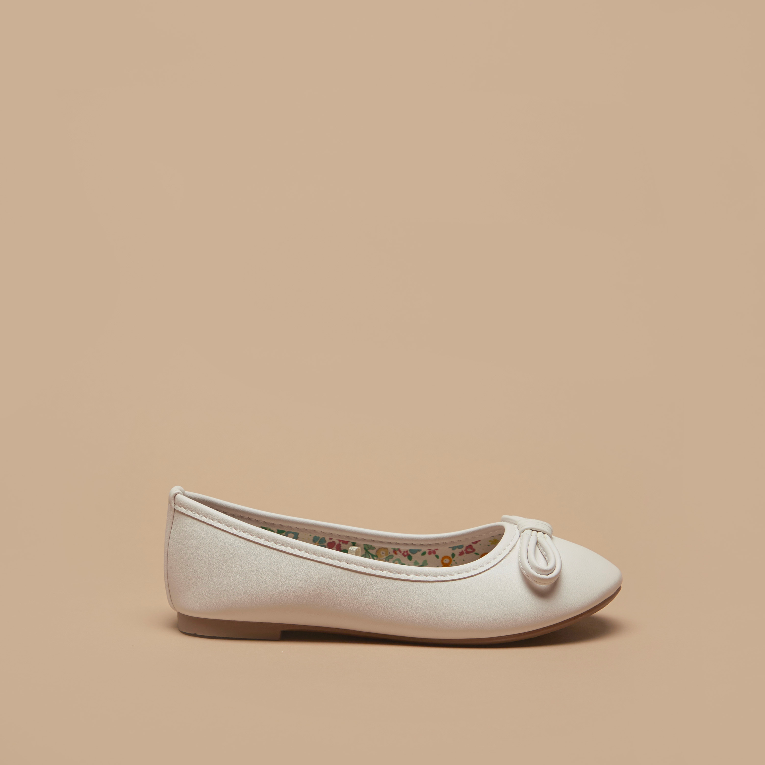 Flora Bella Solid Slip-On Ballerina Shoes with Bow Accent-girls-shoes-ballerinas-image-3