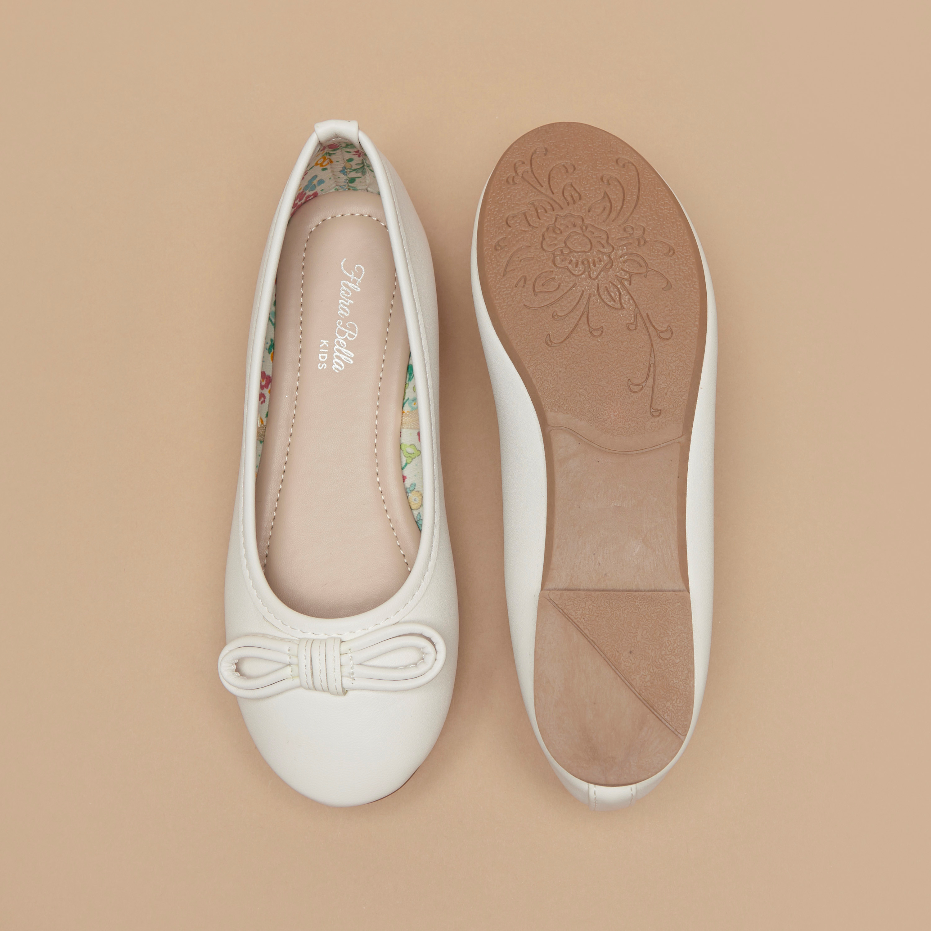 Flora Bella Solid Slip-On Ballerina Shoes with Bow Accent-girls-shoes-ballerinas-image-5