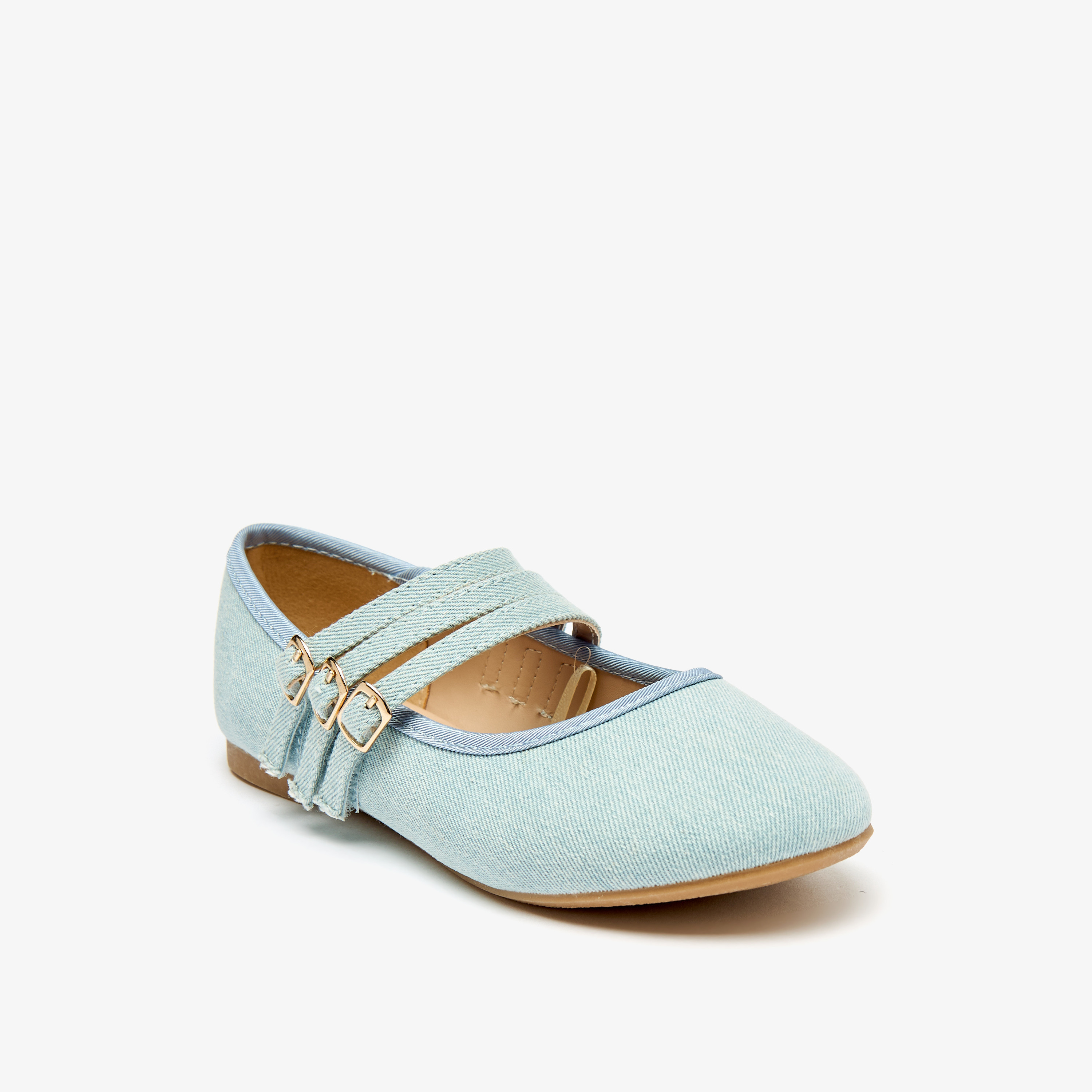 حذاء باليرينا بارز الملمس بشريط إغلاق لاصق من فلورا بيلا-girls-shoes-maryjanes-image-1