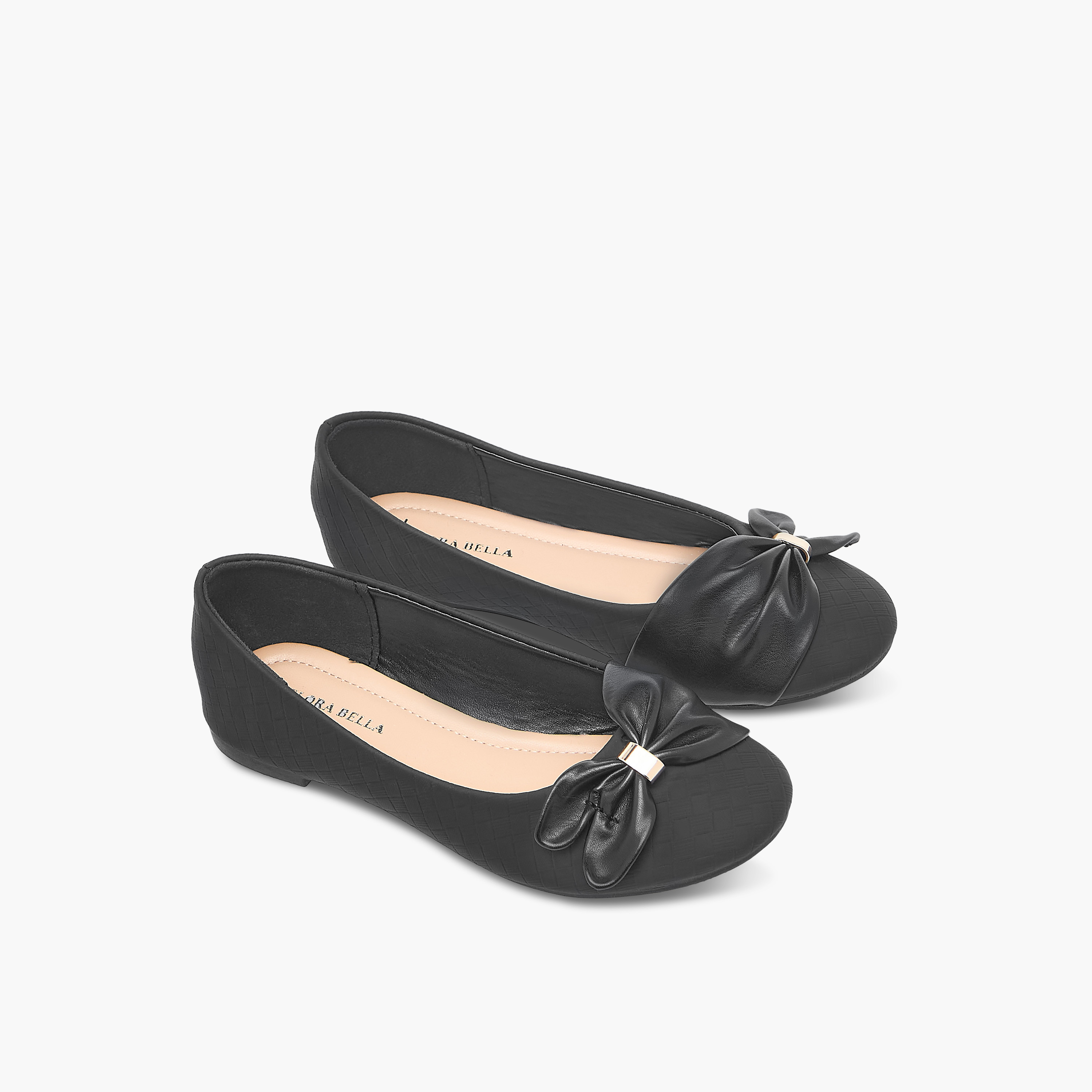 Flora Bella Girls' Bow Detail Slip-On Ballerina Shoes-girls-shoes-ballerinas-image-1