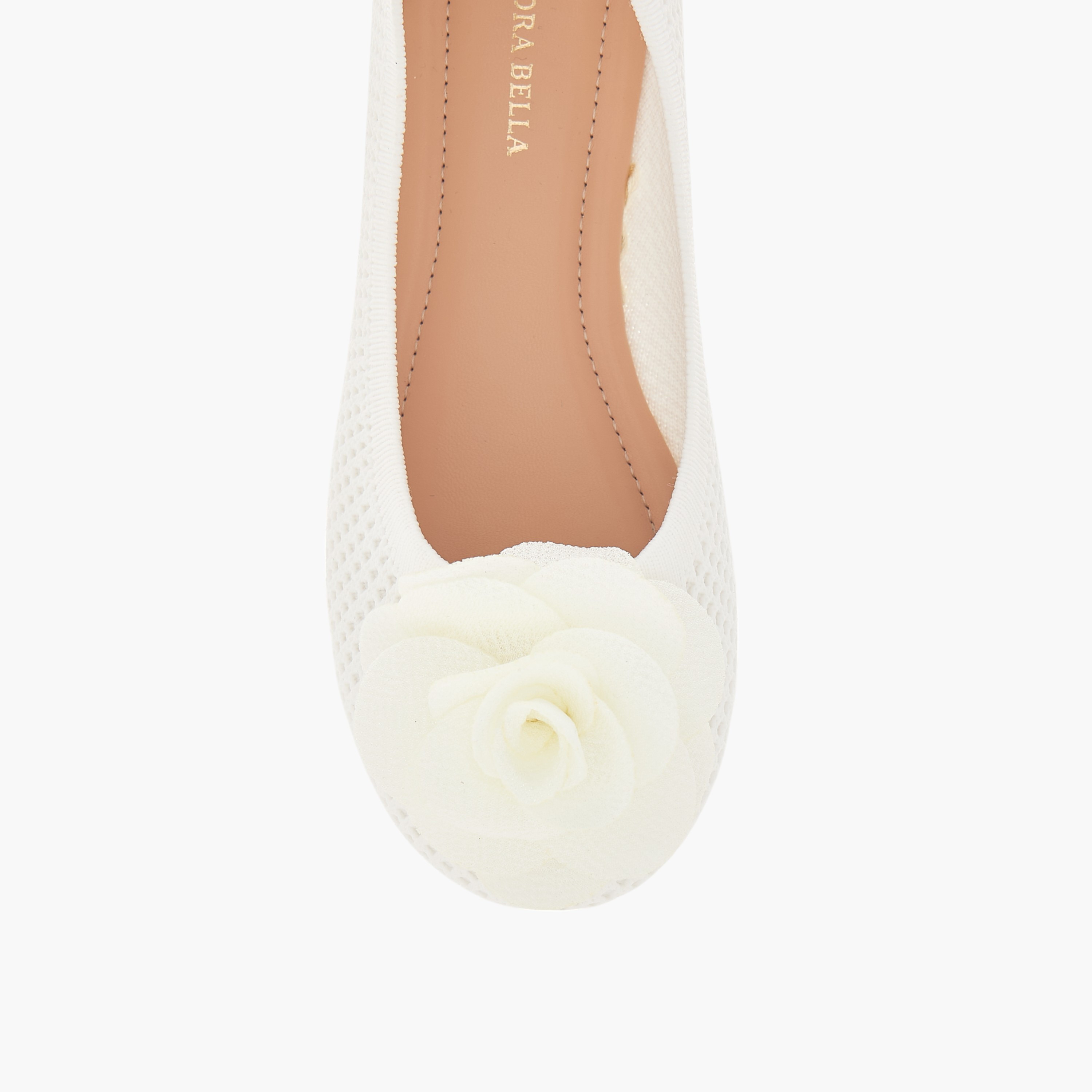 حذاء باليرينا سهل الارتداء بتفاصيل زهرية من فلورا بيلا-girls-shoes-ballerinas-image-4