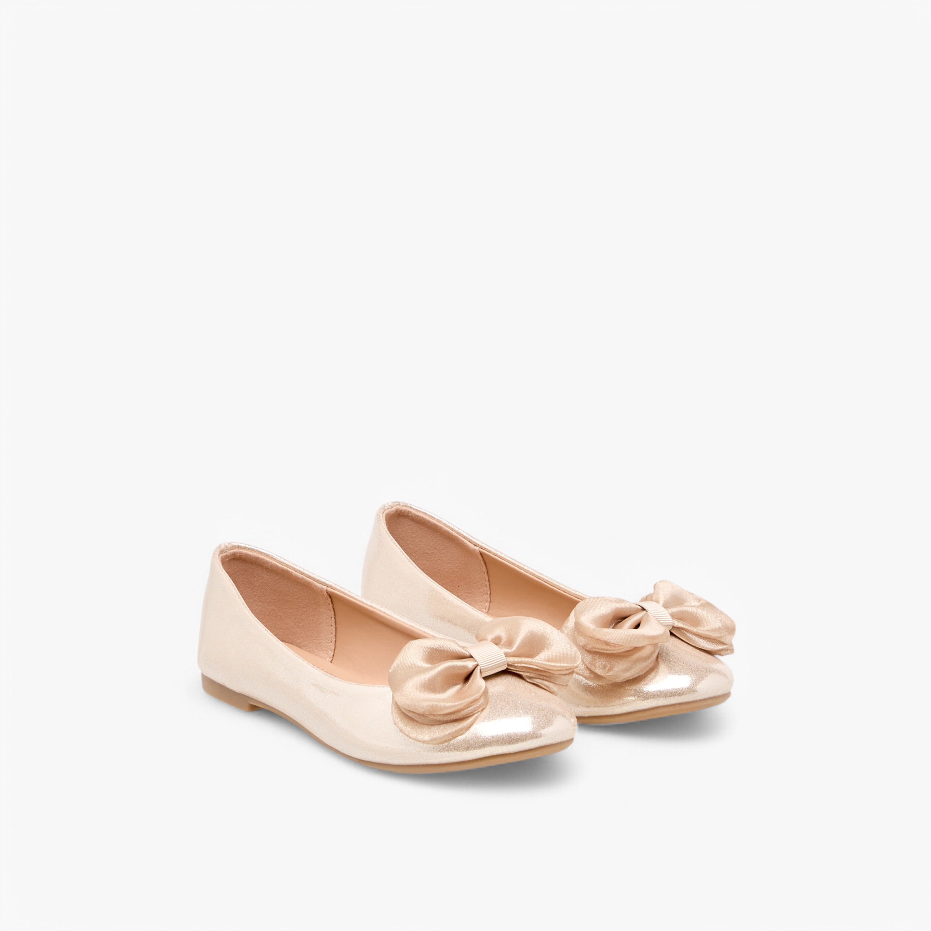 Flora Bella Bow Accent Slip-On Ballerina Shoes-girls-shoes-ballerinas-image-1