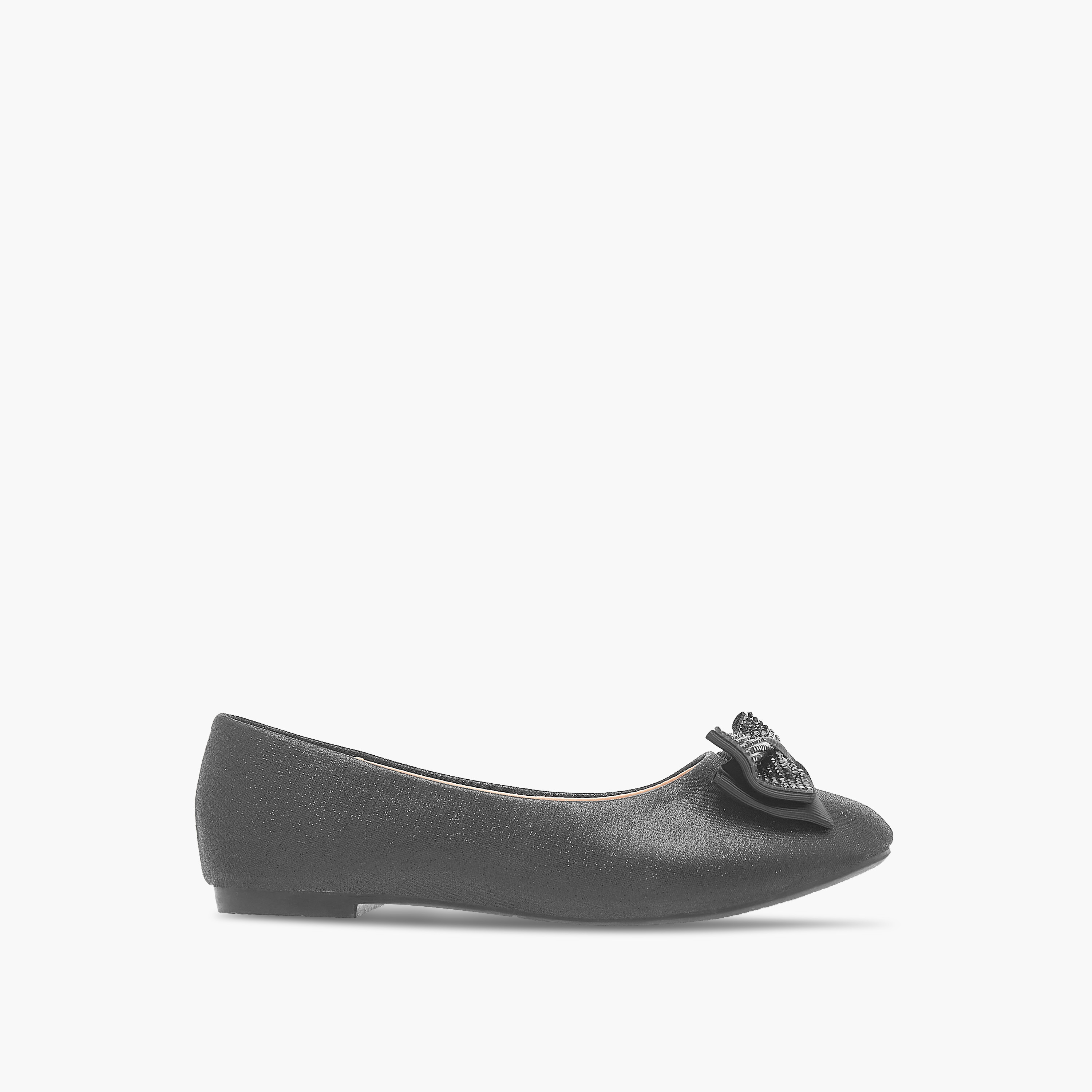Flora Bella Bow Embellished Slip-On Ballerina Shoes-girls-shoes-ballerinas-image-3
