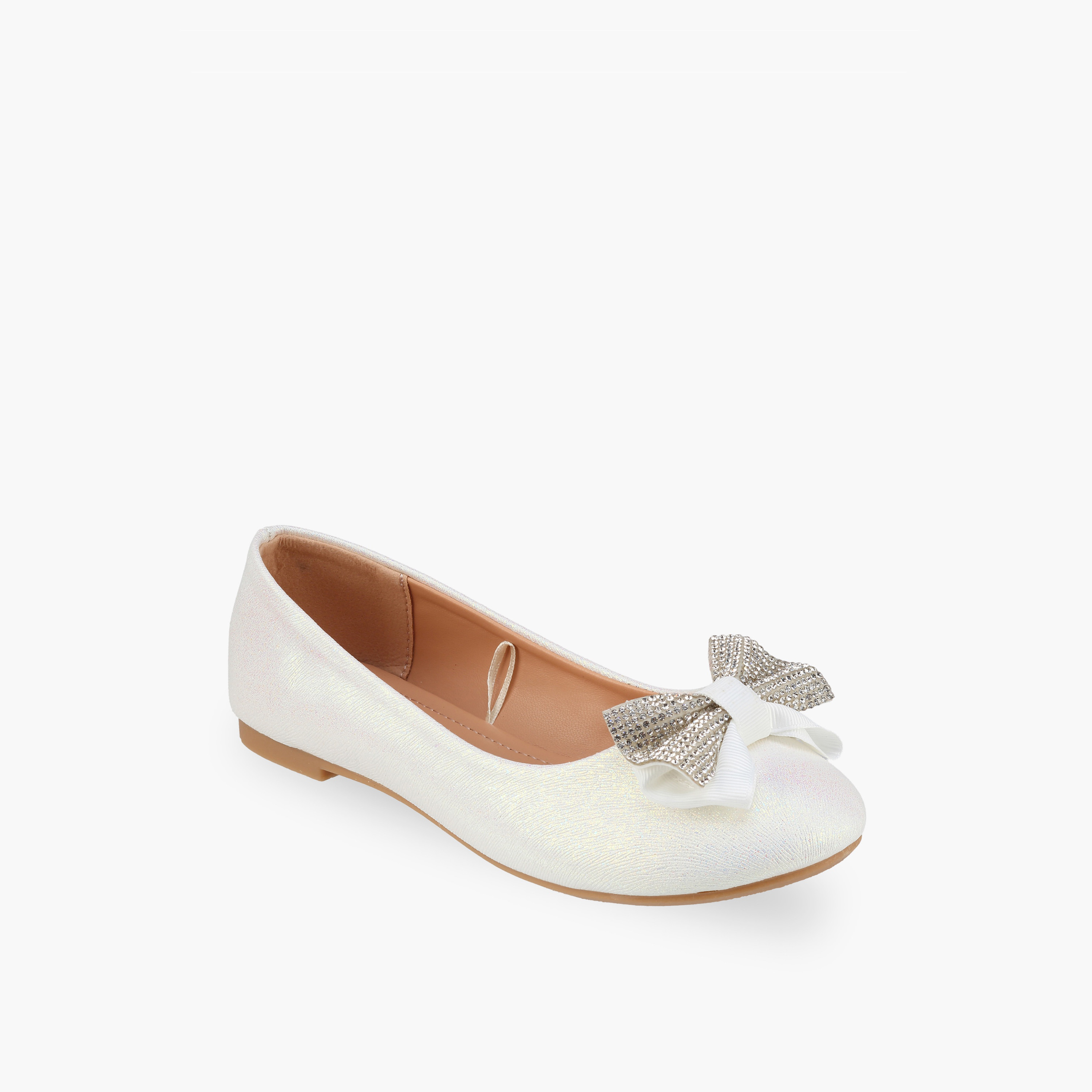 Flora Bella Girls Bow Embellished Ballerina Shoes-girls-shoes-ballerinas-image-2