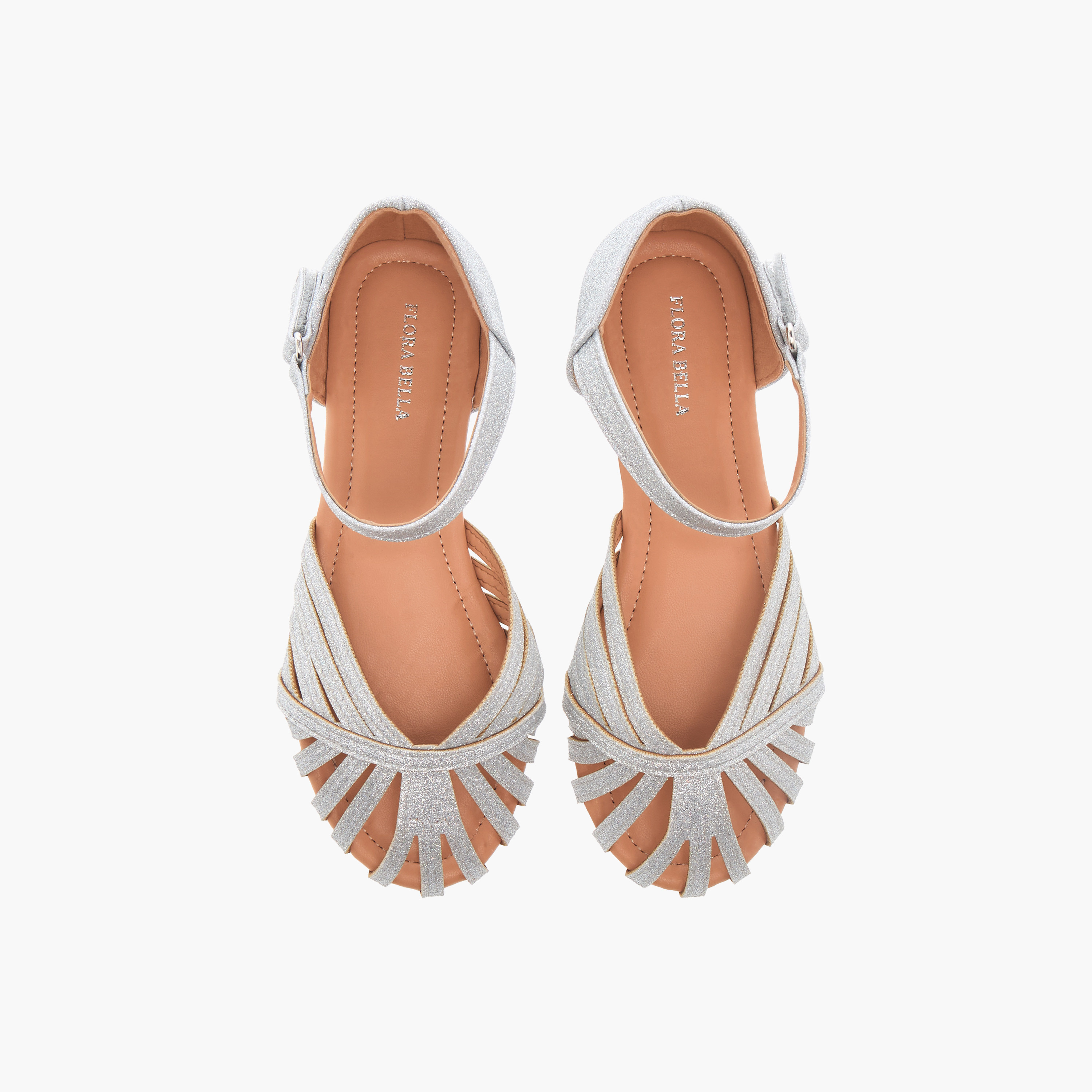 حذاء باليرينا بتفاصيل شريط وبشريط إغلاق لاصق من فلورا بيلا-girls-shoes-ballerinas-image-1