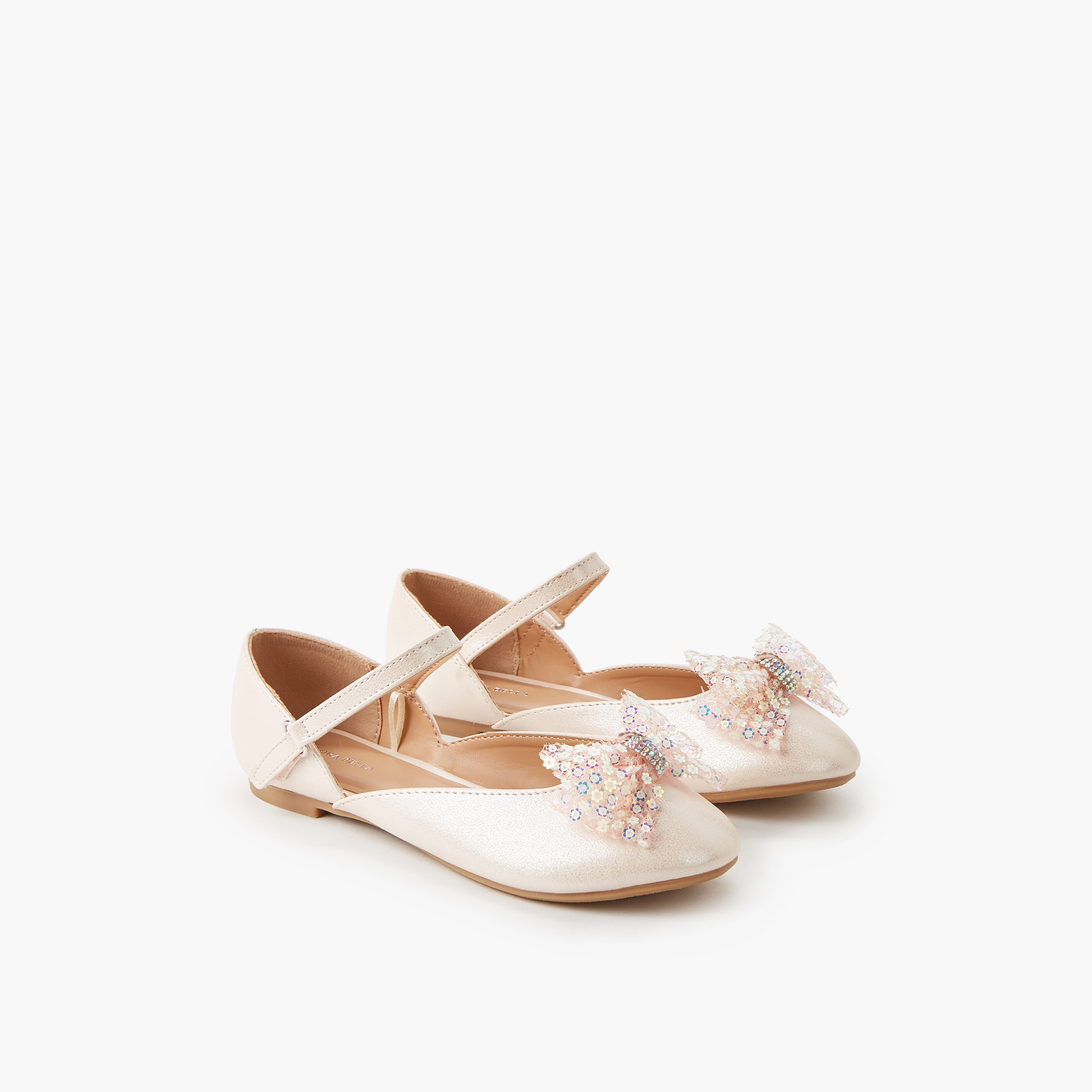 Flora Bella Girls Hook and Loop Ballerina Shoes-girls-shoes-ballerinas-image-1