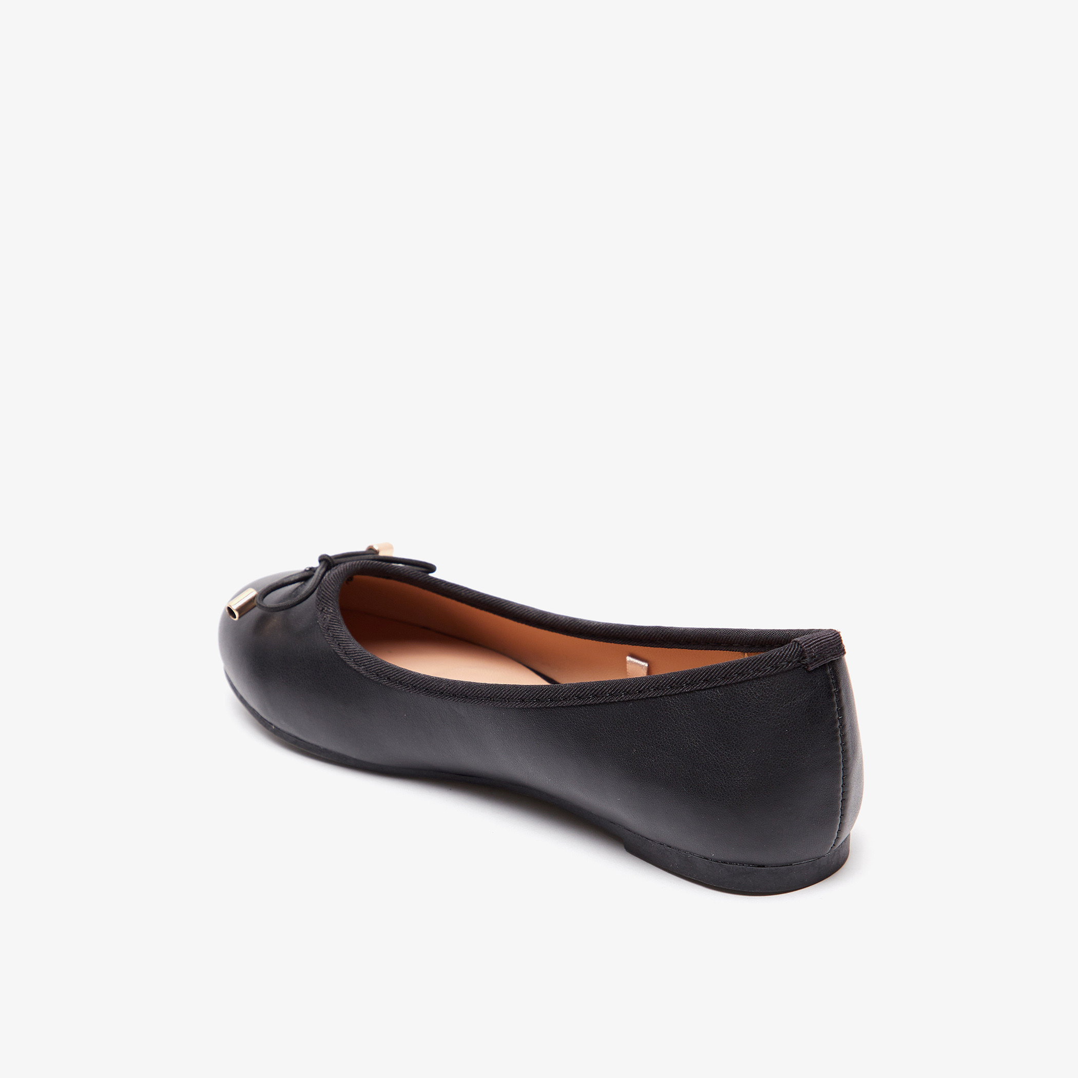 حذاء باليرينا سادة سهل الارتداء بمقدمة مستديرة وبطانة من ليتل ميسي-girls-shoes-ballerinas-image-2