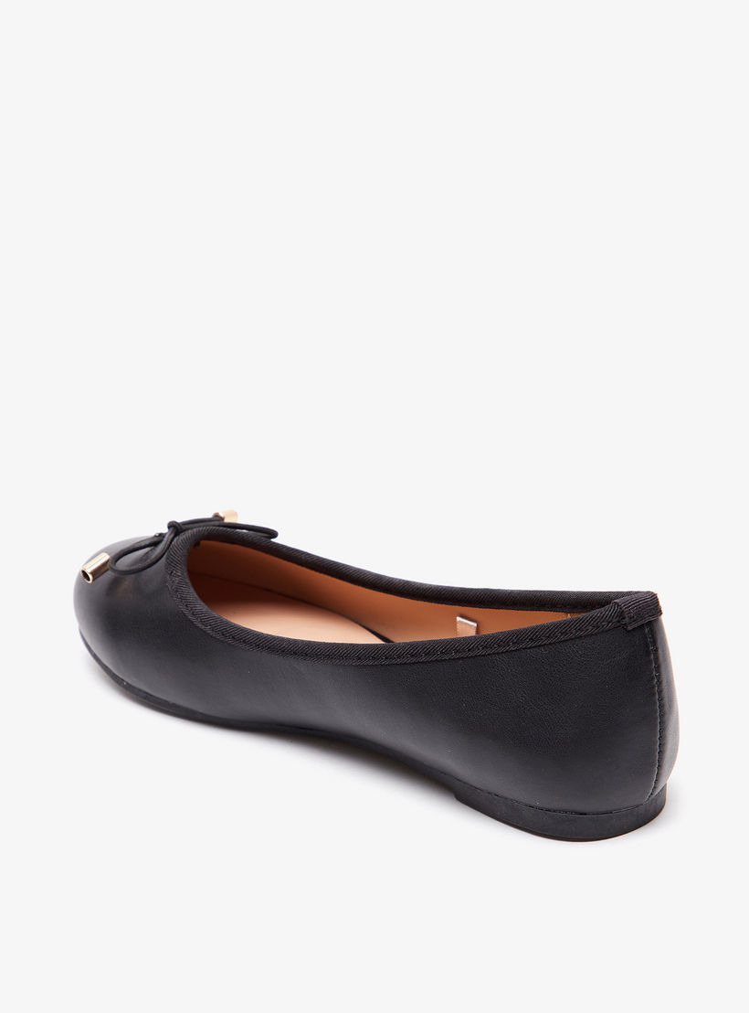 حذاء باليرينا سادة سهل الارتداء بمقدمة مستديرة وبطانة من ليتل ميسي-girls-shoes-ballerinas-image-2