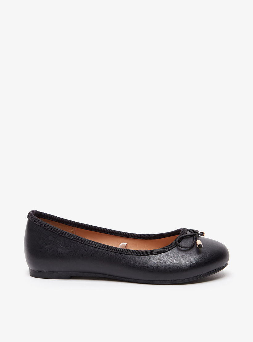 حذاء باليرينا سادة سهل الارتداء بمقدمة مستديرة وبطانة من ليتل ميسي-girls-shoes-ballerinas-image-3
