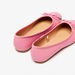 Little Missy Solid Slip-On Round Toe Ballerina Shoes with Bow Accent-Girl%27s Ballerinas-thumbnailMobile-2