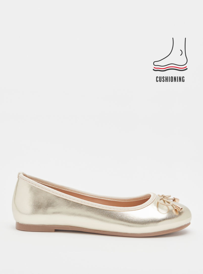 حذاء باليرينا سادة سهل الارتداء بمقدمة مستديرة وبطانة من ليتل ميسي-girls-shoes-ballerinas-image-1