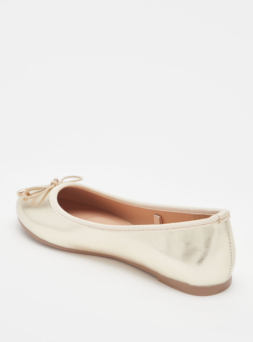 حذاء باليرينا سادة سهل الارتداء بمقدمة مستديرة وبطانة من ليتل ميسي-girls-shoes-ballerinas-image-3