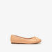 Little Missy Solid Slip-On Round Toe Ballerina Shoes with Bow Accent-Girl%27s Ballerinas-thumbnailMobile-0
