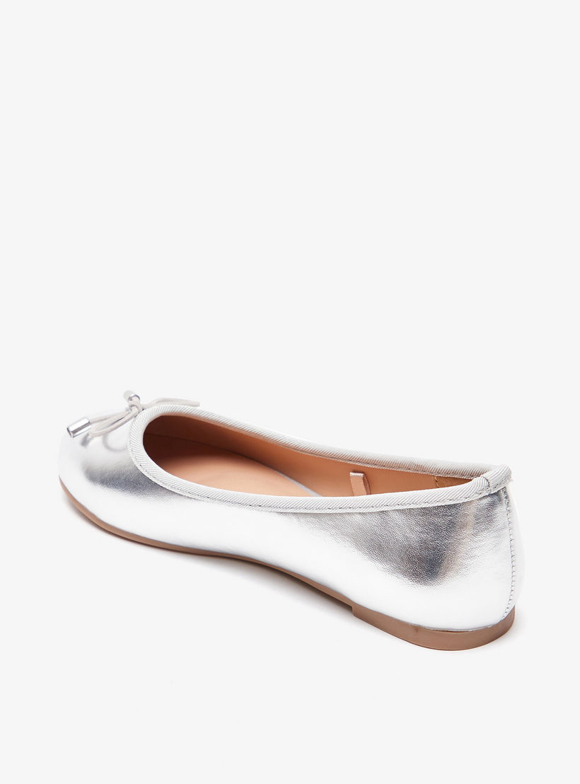 حذاء باليرينا سادة سهل الارتداء بمقدمة مستديرة وبطانة من ليتل ميسي-girls-shoes-ballerinas-image-3