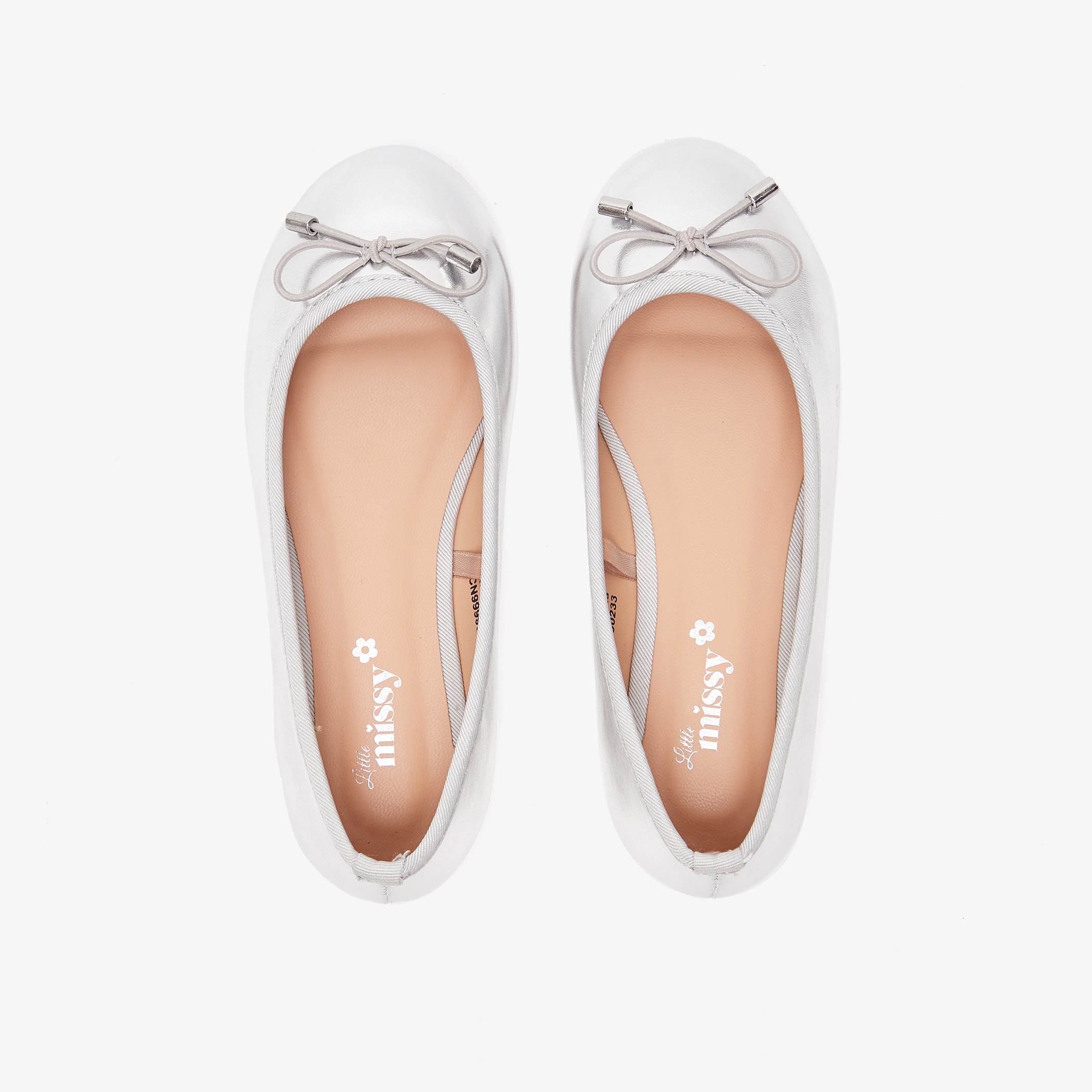 حذاء باليرينا سادة سهل الارتداء بمقدمة مستديرة وبطانة من ليتل ميسي-girls-shoes-ballerinas-image-5