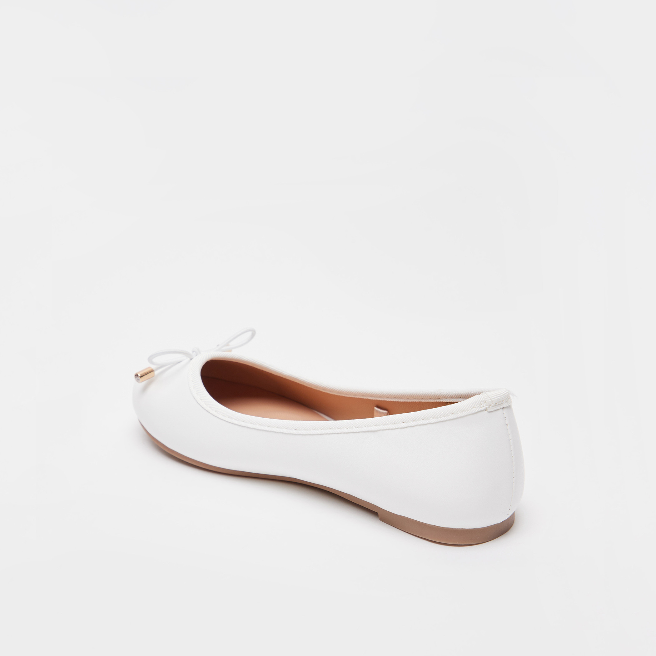 حذاء باليرينا سادة سهل الارتداء بمقدمة مستديرة وبطانة من ليتل ميسي-girls-shoes-ballerinas-image-2