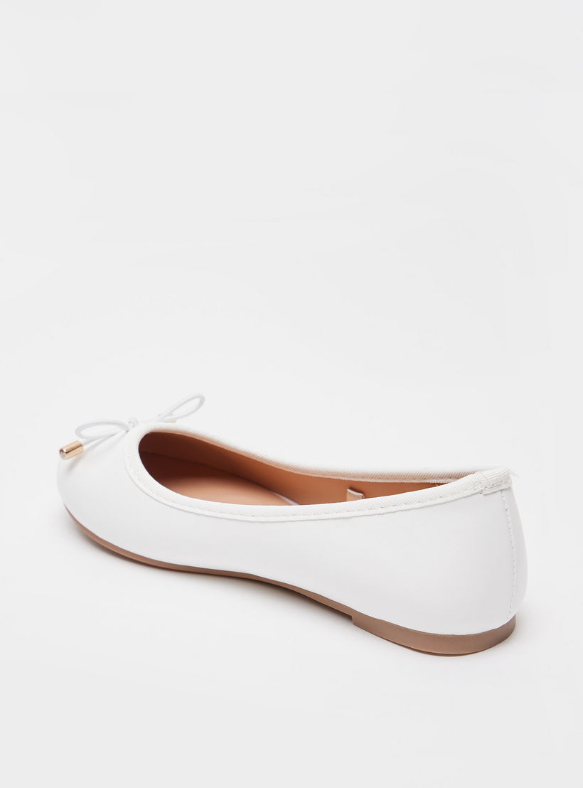 حذاء باليرينا سادة سهل الارتداء بمقدمة مستديرة وبطانة من ليتل ميسي-girls-shoes-ballerinas-image-2