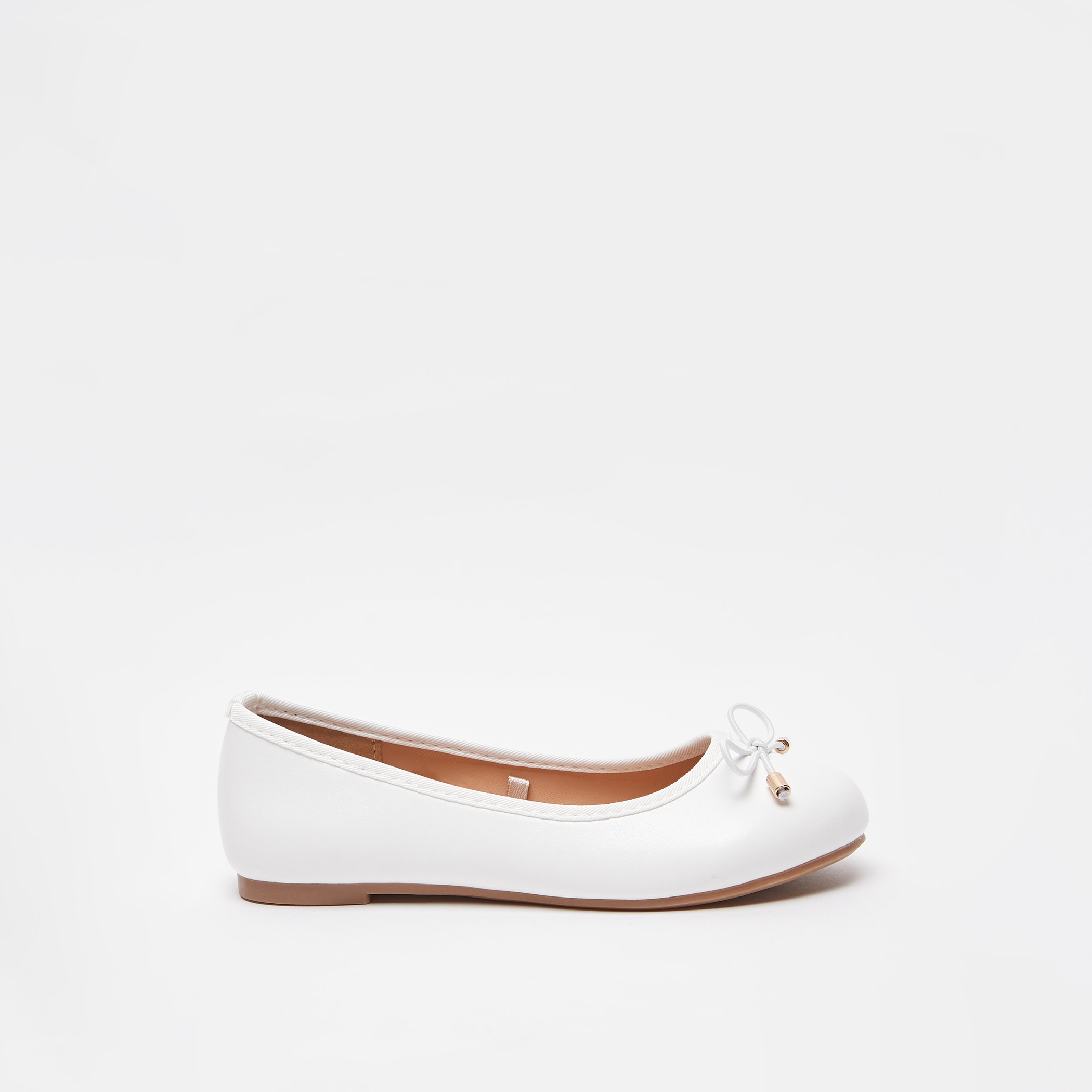 حذاء باليرينا سادة سهل الارتداء بمقدمة مستديرة وبطانة من ليتل ميسي-girls-shoes-ballerinas-image-3