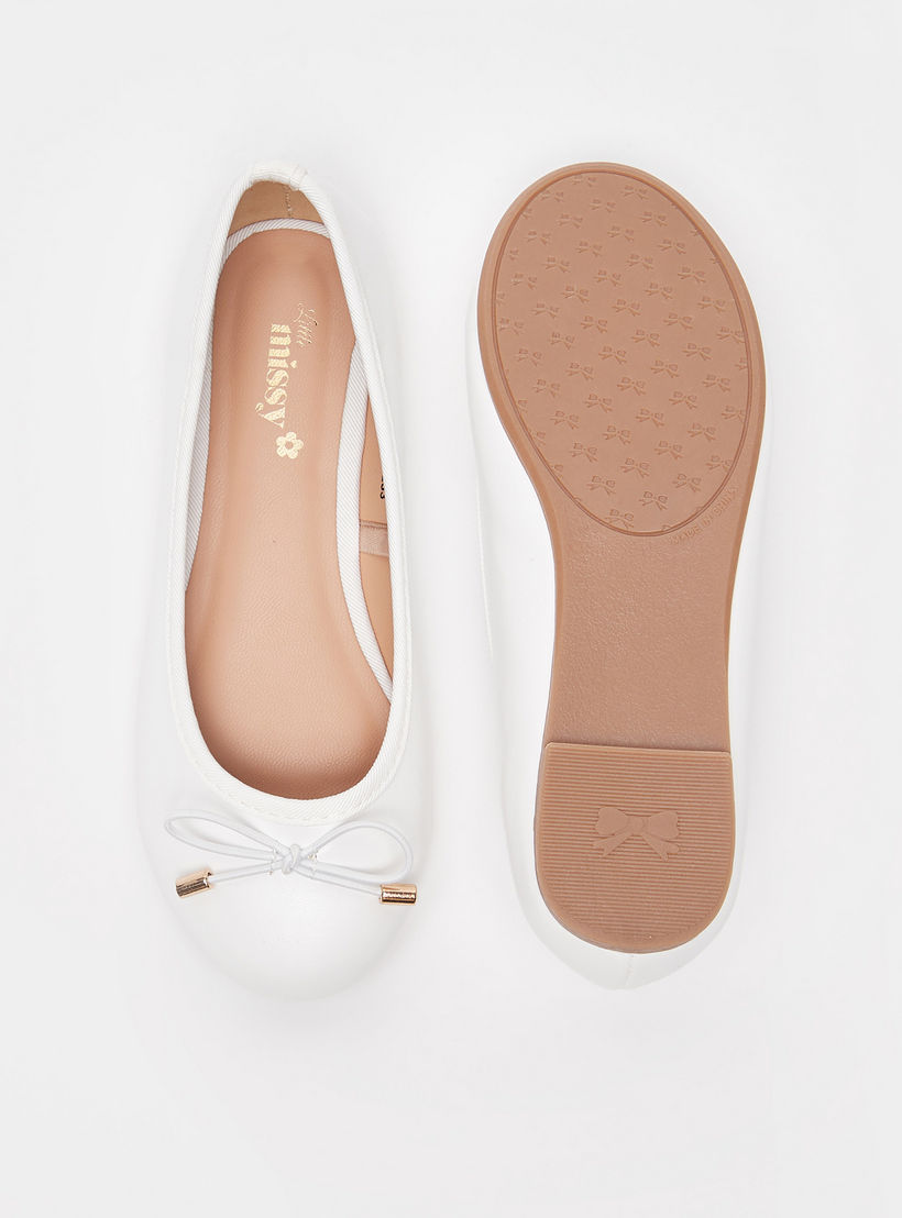 حذاء باليرينا سادة سهل الارتداء بمقدمة مستديرة وبطانة من ليتل ميسي-girls-shoes-ballerinas-image-6