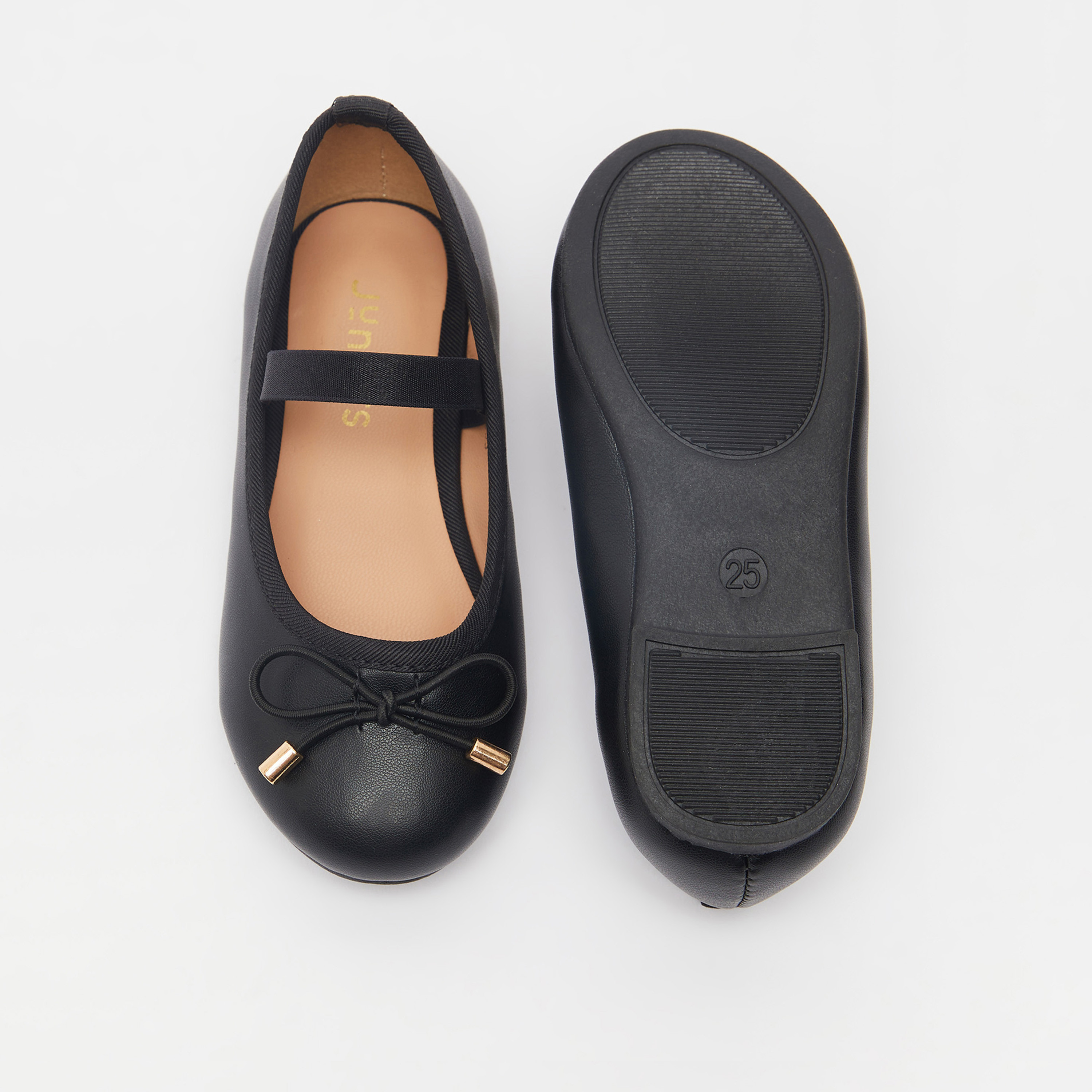 حذاء باليرينا بمقدمة مستديرة وبطانة من جونيورز-girls-shoes-ballerinas-image-5