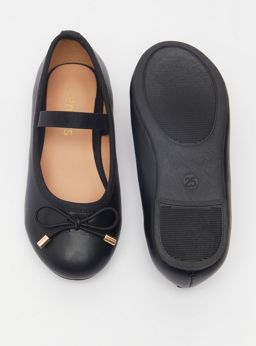 حذاء باليرينا بمقدمة مستديرة وبطانة من جونيورز-girls-shoes-ballerinas-image-5