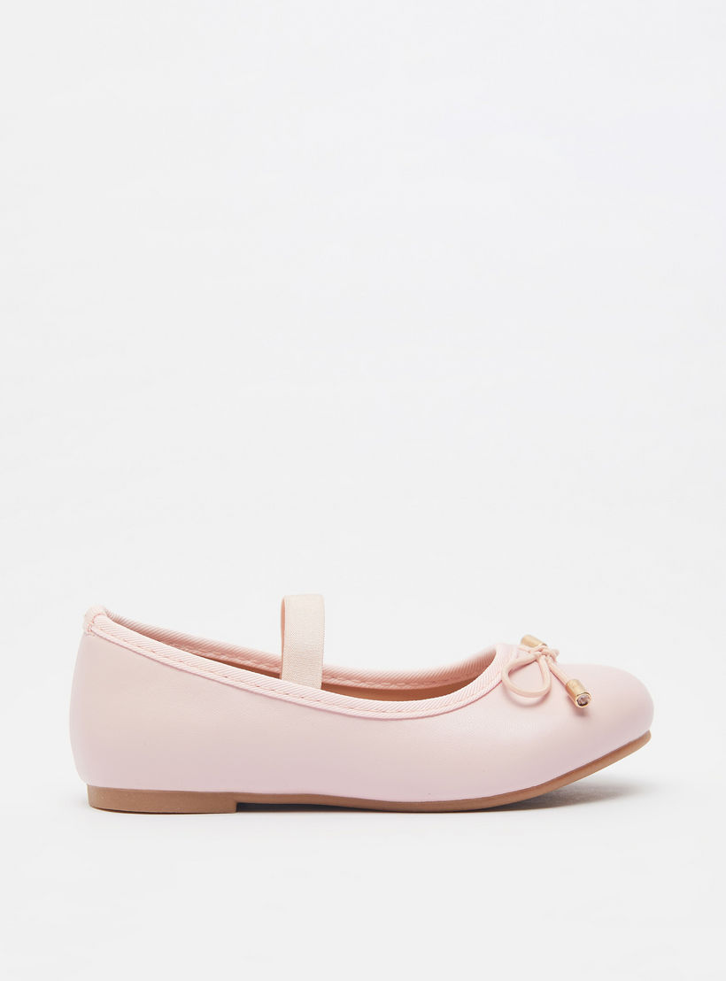 Juniors Round Toe Ballerina Shoes with Cushioning-girls-shoes-ballerinas-image-1