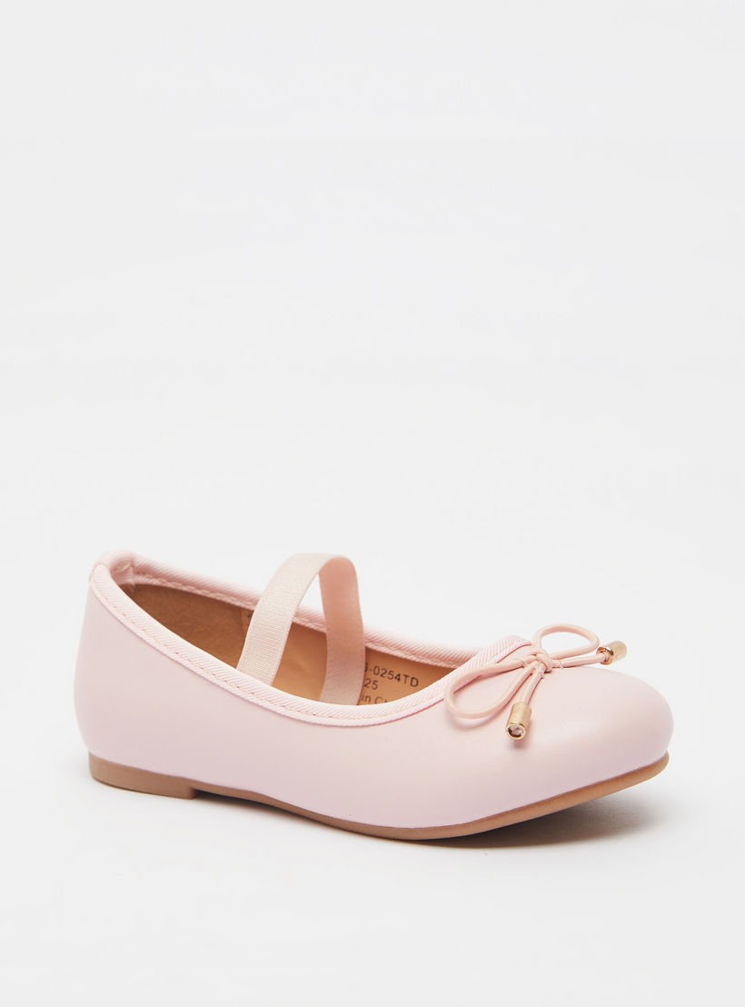 Juniors Round Toe Ballerina Shoes with Cushioning-girls-shoes-ballerinas-image-2