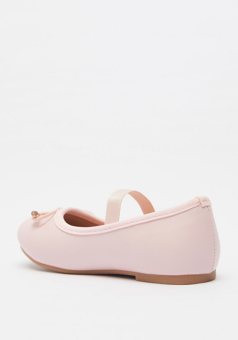 Juniors Round Toe Ballerina Shoes with Elastic Strap Detail-Girl%27s School Shoes-image-2