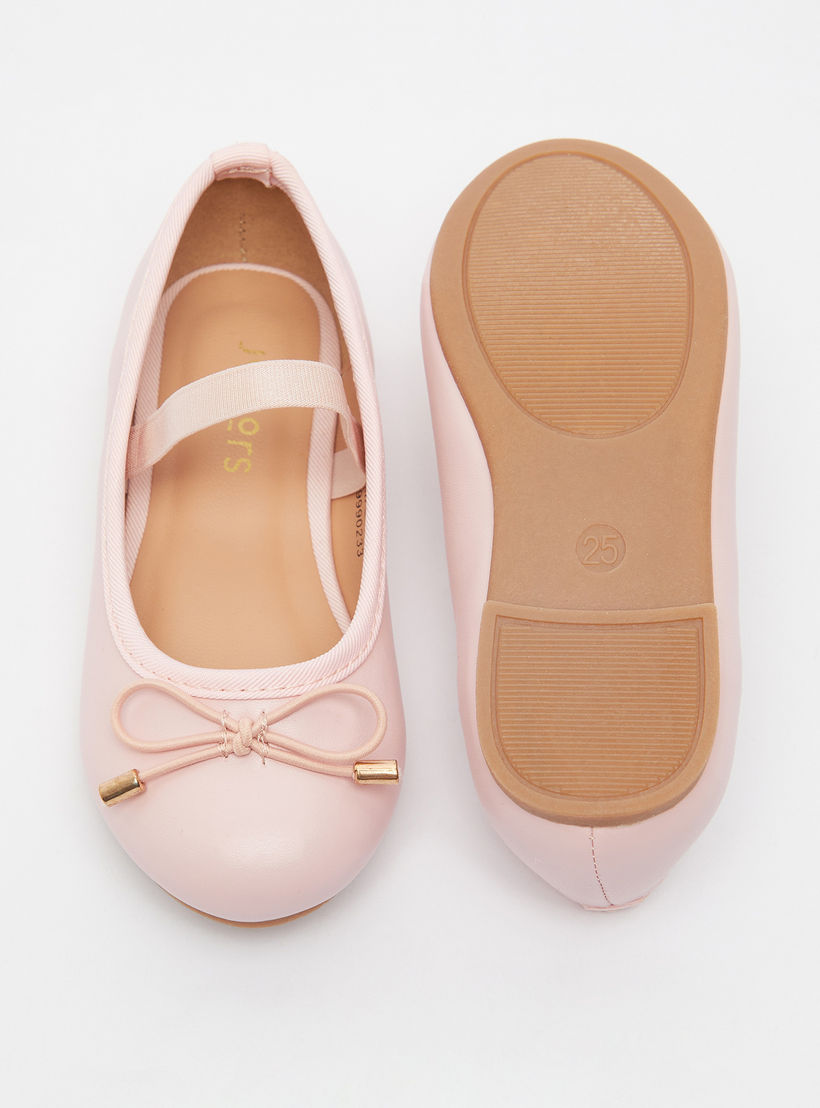 Juniors Round Toe Ballerina Shoes with Cushioning-girls-shoes-ballerinas-image-5