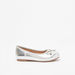 Juniors Round Toe Ballerina Shoes with Elastic Strap Detail-Girl%27s Ballerinas-thumbnailMobile-1