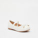 Juniors Round Toe Ballerina Shoes with Elastic Strap Detail-Girl%27s Ballerinas-thumbnailMobile-1