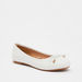 Bow Accented Slip-On Round Toe Ballerina Shoes-Girl%27s Ballerinas-thumbnail-0