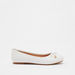 Bow Accented Slip-On Round Toe Ballerina Shoes-Girl%27s Ballerinas-thumbnail-2
