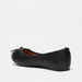Little Missy Bow Accented Slip-On Round Toe Ballerina Shoes-Girl%27s Ballerinas-thumbnail-1