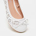 Little Missy Bow Accented Slip-On Round Toe Ballerina Shoes-Girl%27s Ballerinas-thumbnail-3