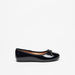 Little Missy Bow Detail Slip-On Round Toe Ballerina Shoes-Girl%27s Ballerinas-thumbnailMobile-0