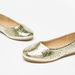 Little Missy Cutwork Detail Slip-On Round Toe Ballerina Shoes-Girl%27s Ballerinas-thumbnailMobile-2