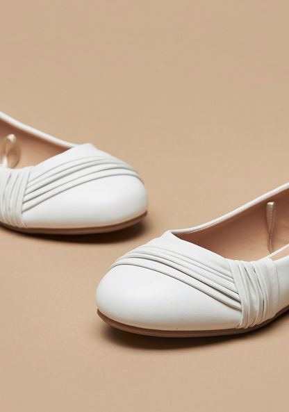 Little Missy Round Toe Slip-On Ballerina Shoes-Girl%27s Ballerinas-image-3