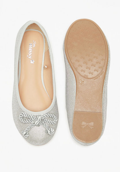 Little Missy Embellished Slip-On Round Toe Ballerina Shoes-Girl%27s Ballerinas-image-3