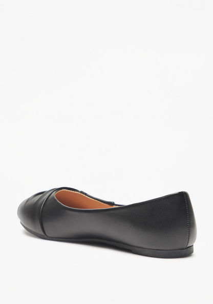 Little Missy Wrap Textured Slip-On Round Toe Ballerina Shoes-Girl%27s Ballerinas-image-1