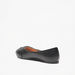 Little Missy Wrap Textured Slip-On Round Toe Ballerina Shoes-Girl%27s Ballerinas-thumbnailMobile-1