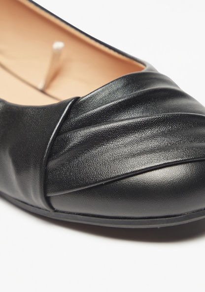 Little Missy Wrap Textured Slip-On Round Toe Ballerina Shoes-Girl%27s Ballerinas-image-4