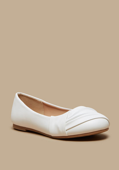 Little Missy Wrap Textured Slip-On Round Toe Ballerina Shoes-Girl%27s Ballerinas-image-0