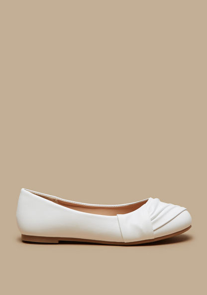 Little Missy Wrap Textured Slip-On Round Toe Ballerina Shoes-Girl%27s Ballerinas-image-2