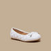 Little Missy Quilted Glitter Textured Slip-On Round Toe Ballerina Shoes-Girl%27s Ballerinas-thumbnail-0