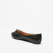 Little Missy Knot Detail Slip-On Round Toe Ballerina Shoes-Girl%27s Ballerinas-thumbnailMobile-1